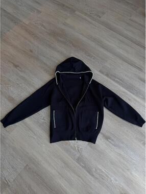 Sandro black zip up hoodie